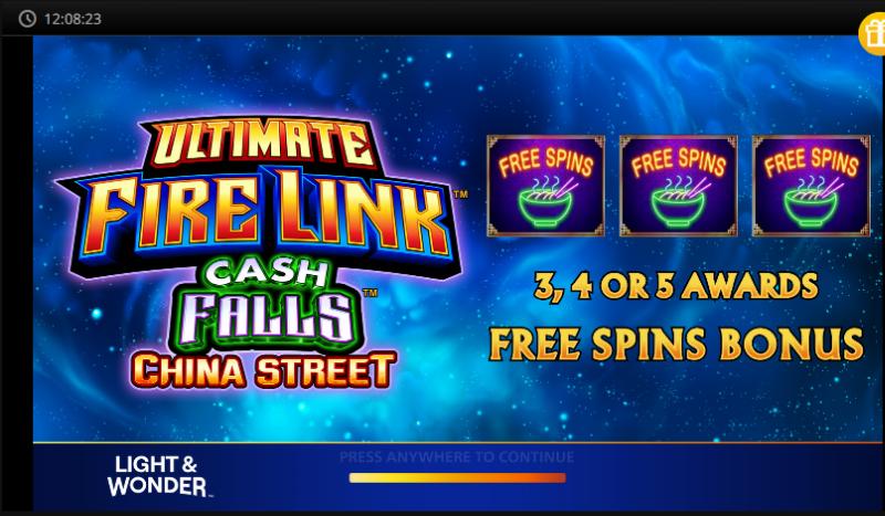Ultimate Fire Link Cash Falls China Street slot game artwork