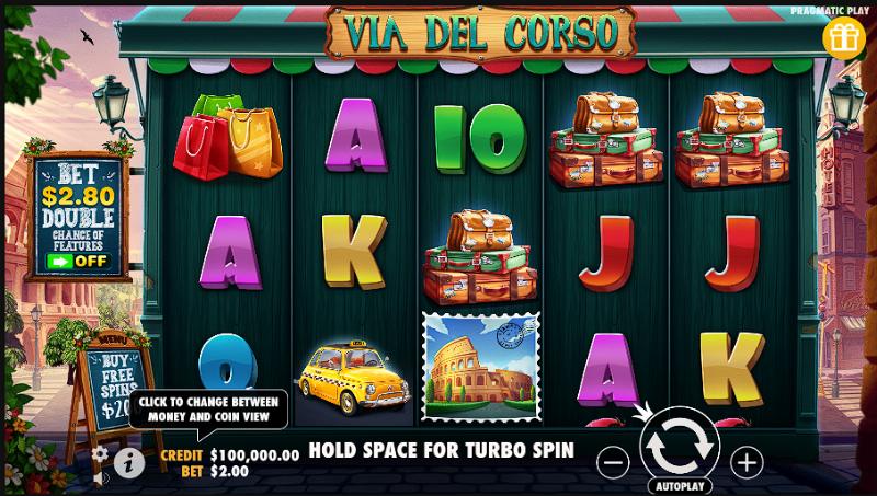 Via Del Corso slot game artwork