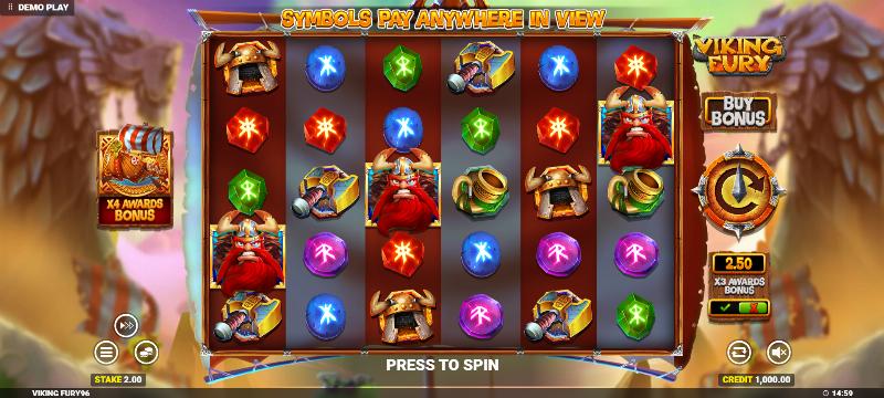 Viking Fury: Spinfinity slot game artwork