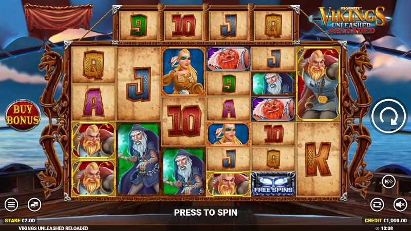 Vikings Unleashed Reloaded Megaways slot game artwork