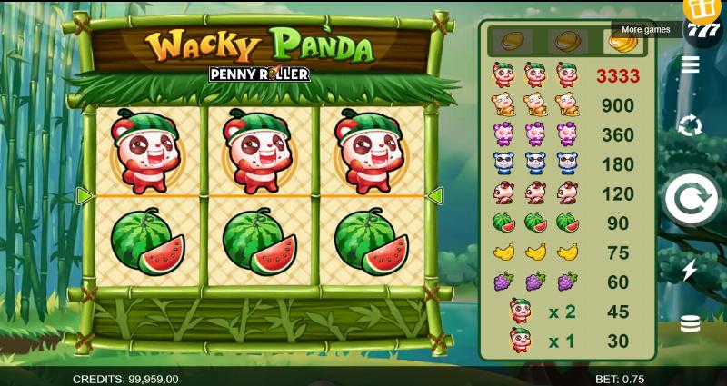 Wacky Panda slot game artwork