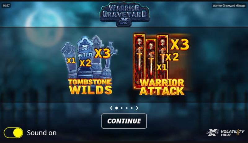 Warrior Graveyard slot game artwork