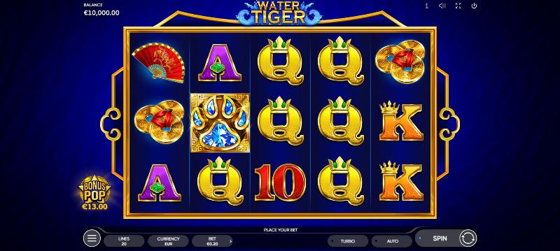 Water Tiger slot game artwork