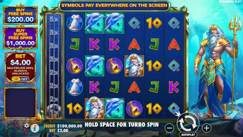 Waves Of Poseidon slot game artwork