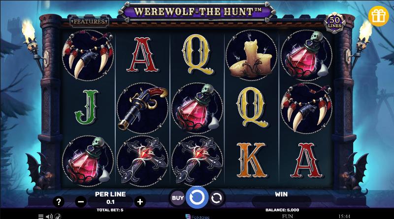 Werewolf - The Hunt slot game artwork