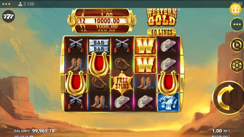 Western Gold slot game artwork