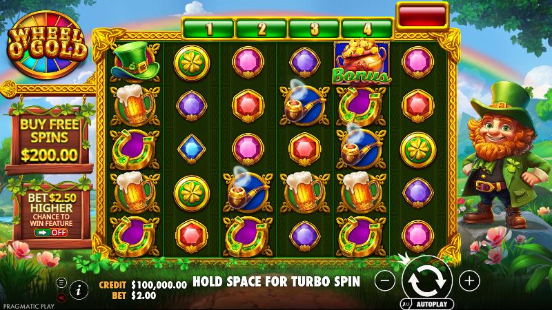 Wheel O’gold slot game artwork