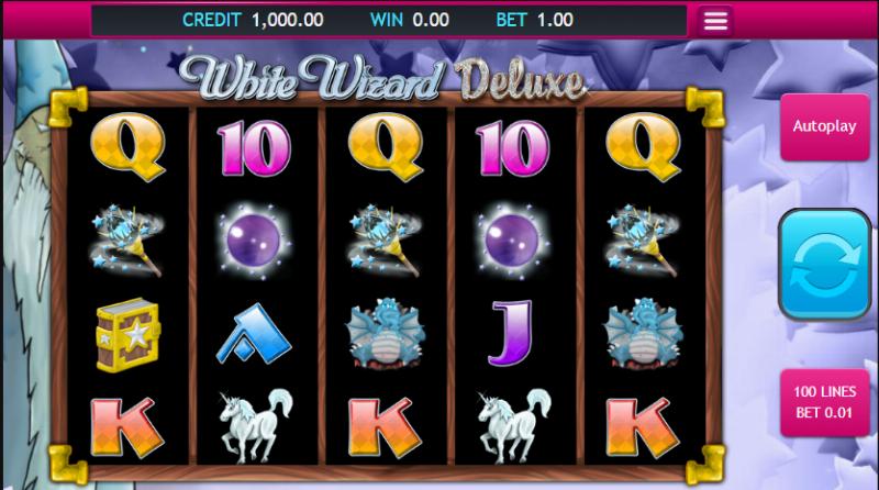 White Wizard Deluxe slot game artwork