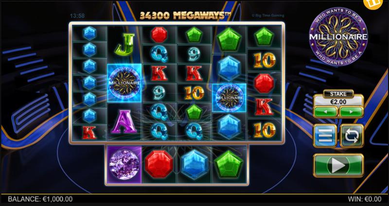 Who Wants To Be A Millionaire Megaways slot game artwork