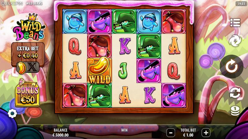 Wild Beans slot game artwork