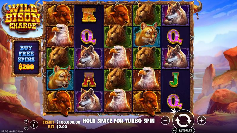 Wild Bison Charge slot game artwork