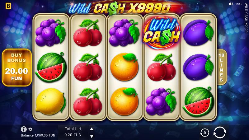 Wild Cash X9990 slot game artwork