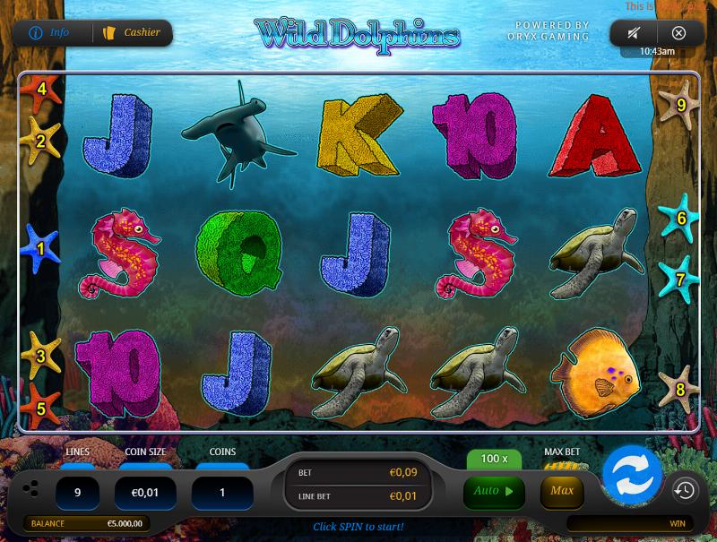 Wild Dolphins slot game artwork