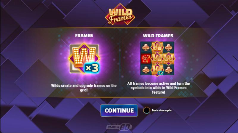 Wild Frames slot game artwork