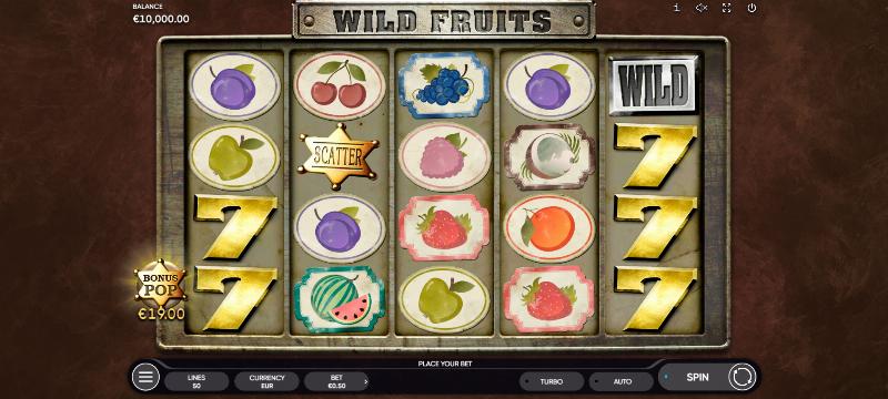 Wild Fruits slot game artwork