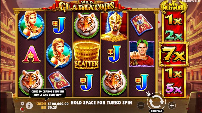 Wild Gladiators slot game artwork