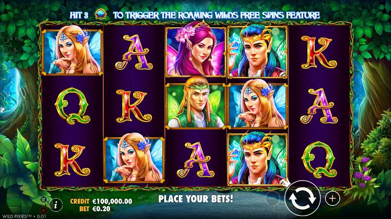 Wild Pixies slot game artwork