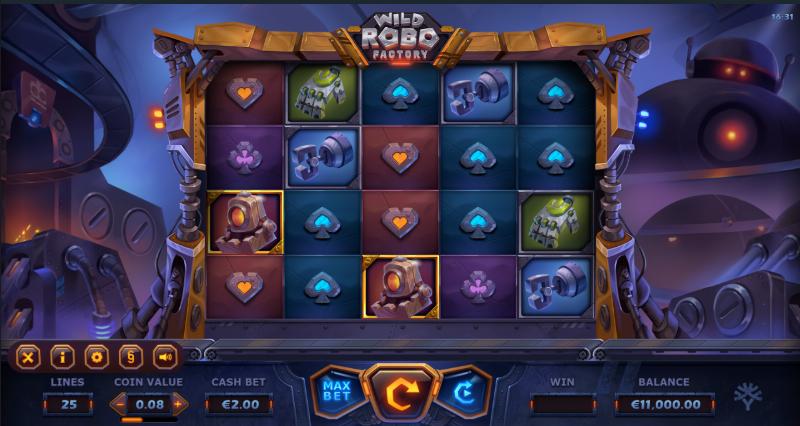 Wild Robo Factory slot game artwork
