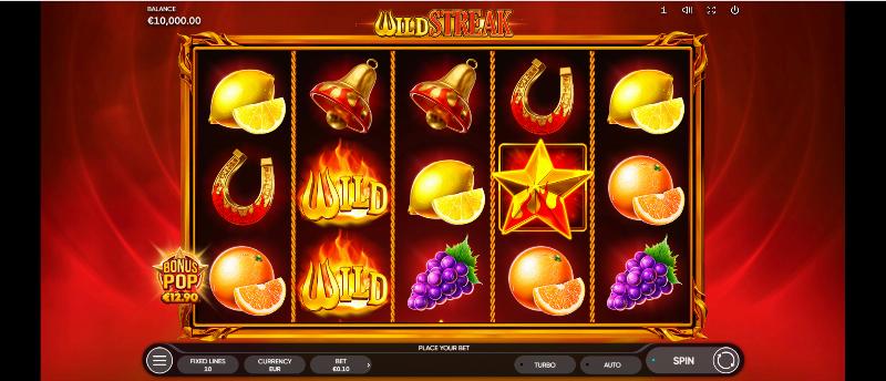 Wild Streak slot game artwork