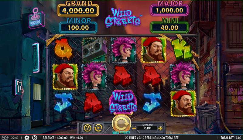 Wild Streets slot game artwork