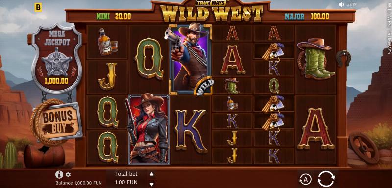 Wild West Trueways slot game artwork