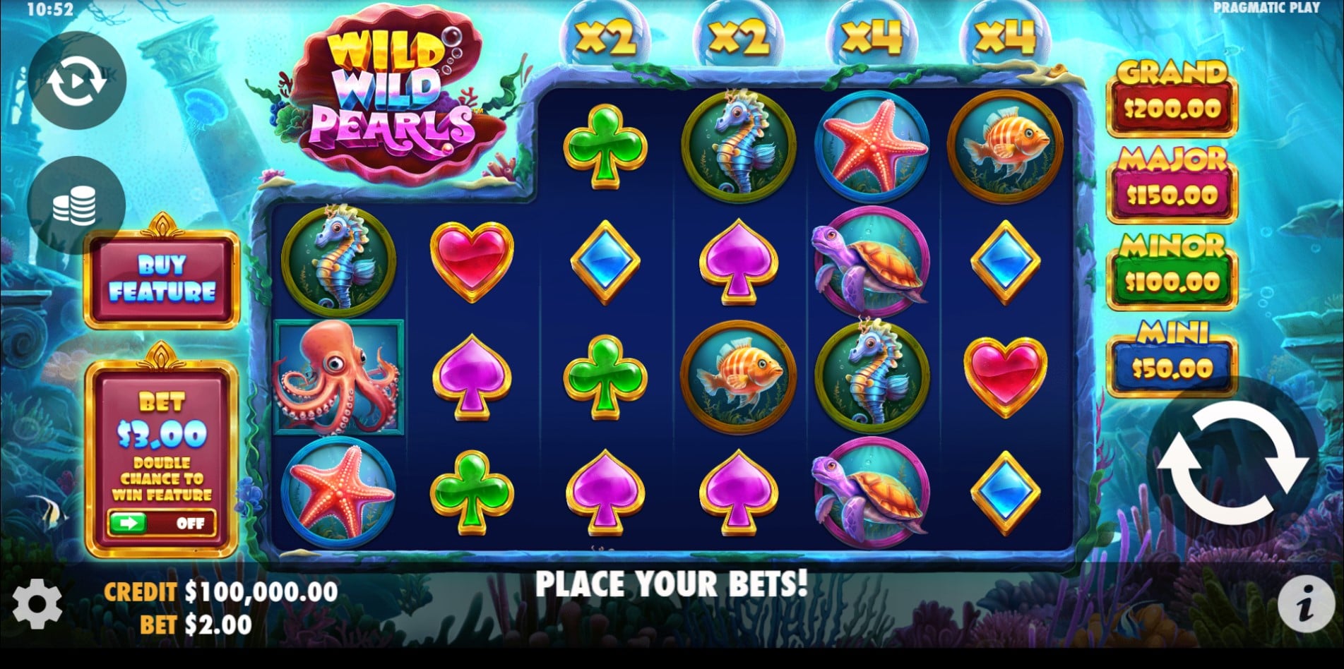 Wild Wild Pearls slot game artwork