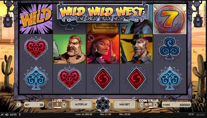 Wild Wild West slot game artwork