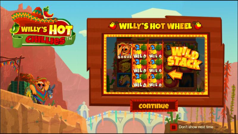 Willys Hot Chillies slot game artwork