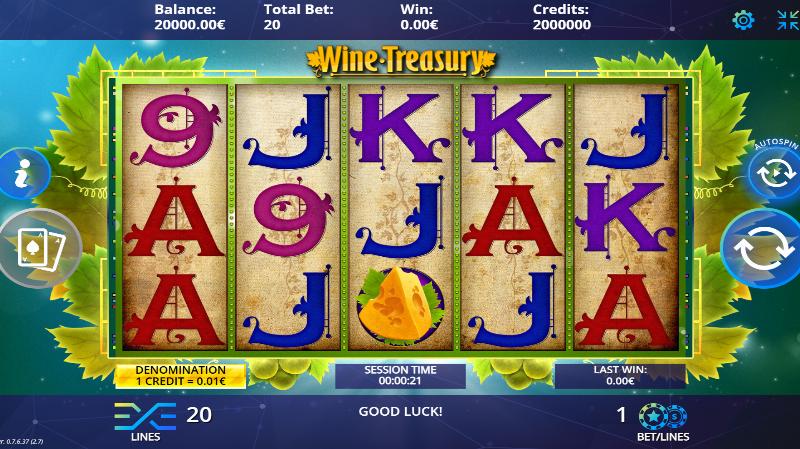 Wine Treasury slot game artwork