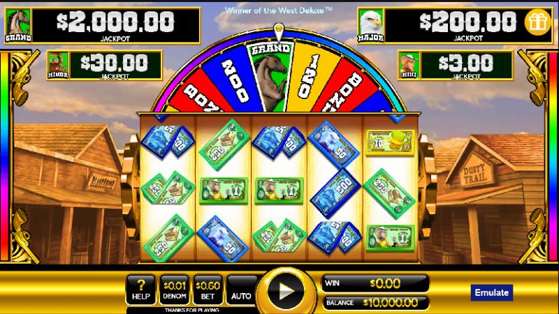 Winner Of The West Deluxe slot game artwork
