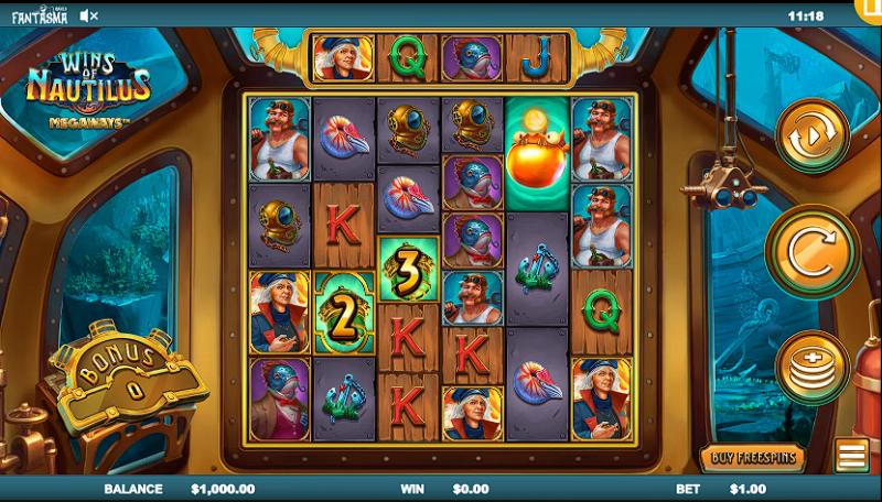 Wins Of Nautilus Megaways slot game artwork