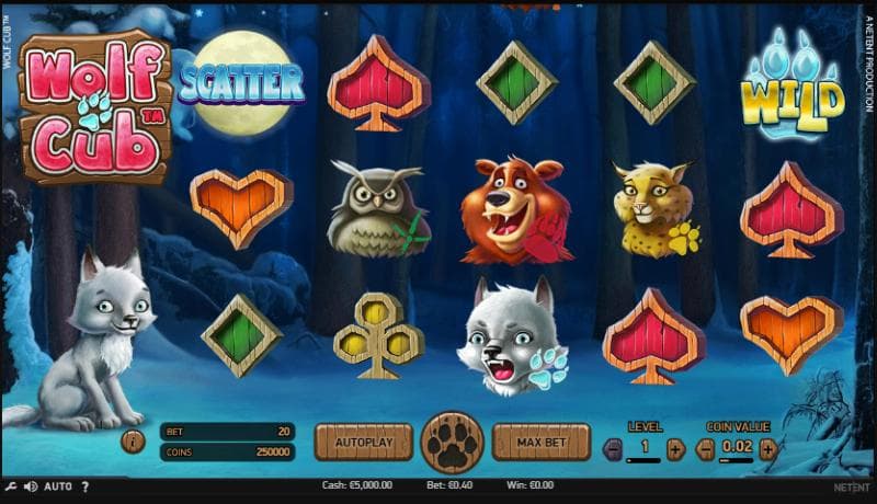 Wolf Cub slot game artwork