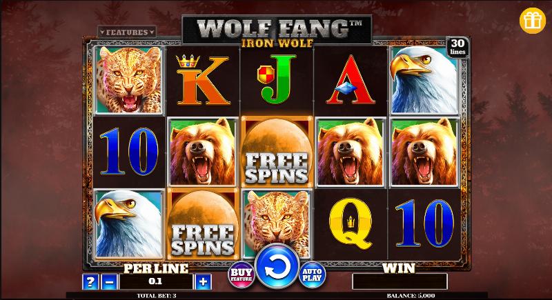 Wolf Fang Iron Wolf slot game artwork