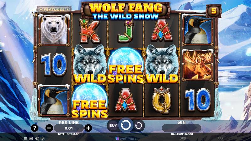 Wolf Fang – The Wild Snow slot game artwork