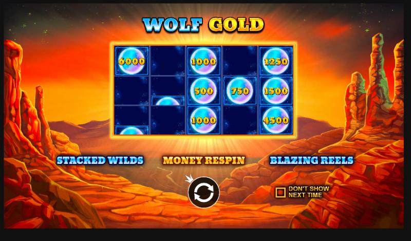 Wolf Gold slot game artwork