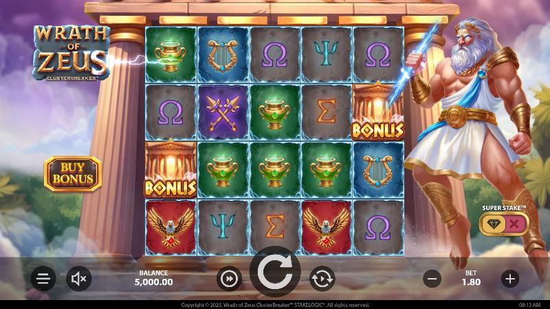 Wrath Of Zeus slot game artwork