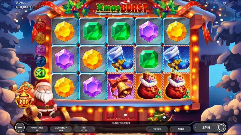 Xmas Burst slot game artwork
