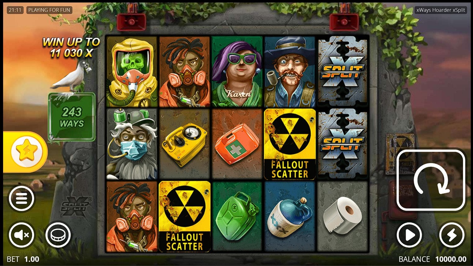 Xways Hoarder Xsplit slot game artwork
