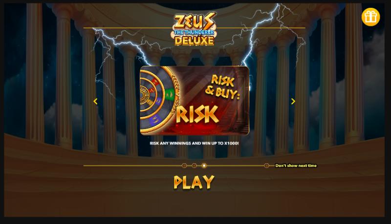 Zeus The Thunderer Deluxe slot game artwork