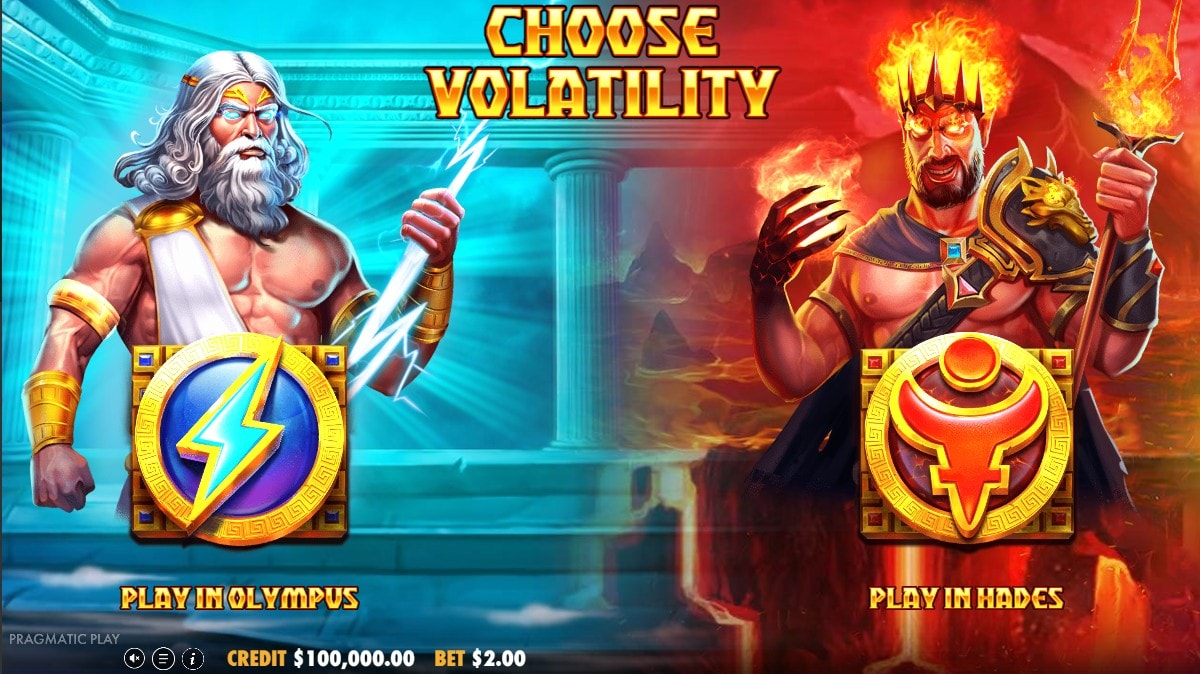 Zeus Vs Hades Gods Of War 250 slot game artwork