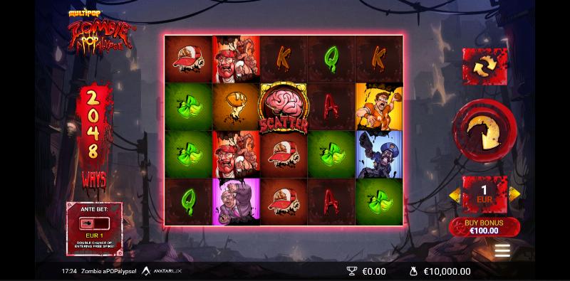 Zombie Apopalypse slot game artwork
