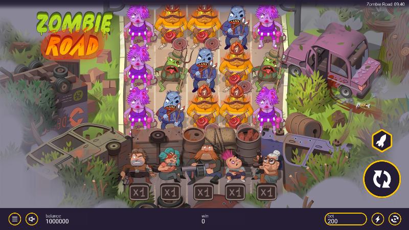 Zombie Road slot game artwork