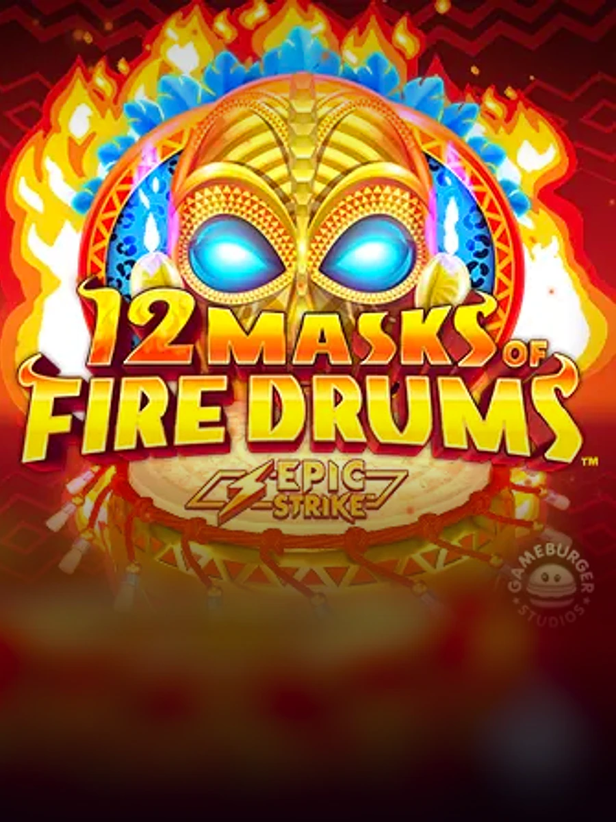 12 Masks of Fire Drums slot artwork