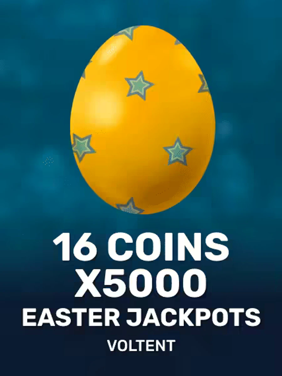16 Coins x5000 Easter Jackpots casino game artwork