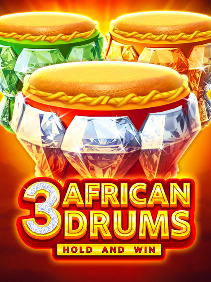 3 African Drums slot artwork