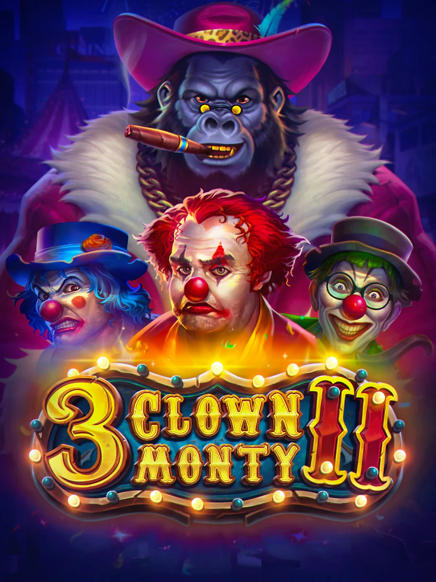 3 Clown Monty II slot artwork