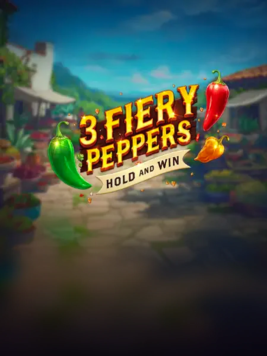 3 Fiery Peppers Hold and Win slot artwork