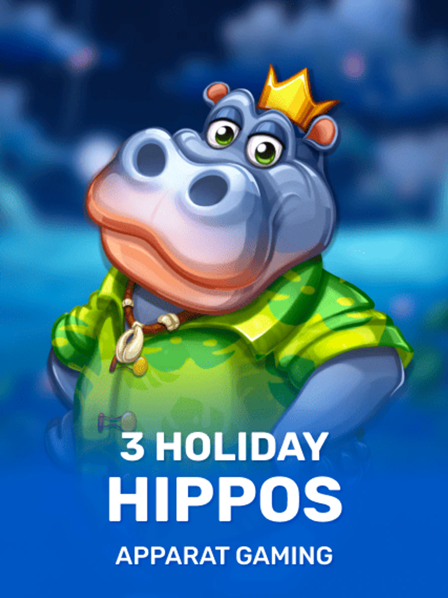 3 Holiday Hippos slot artwork