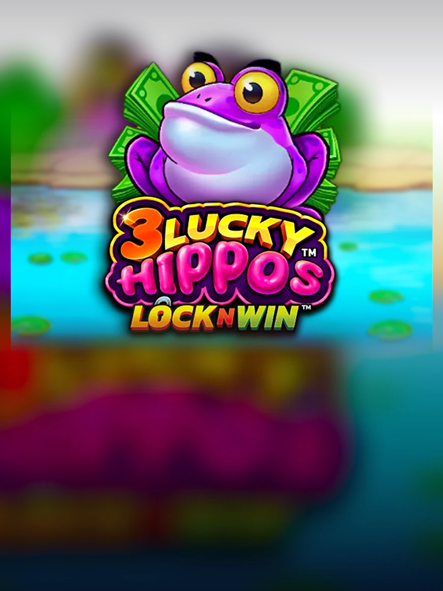 3 Lucky Hippos slot artwork