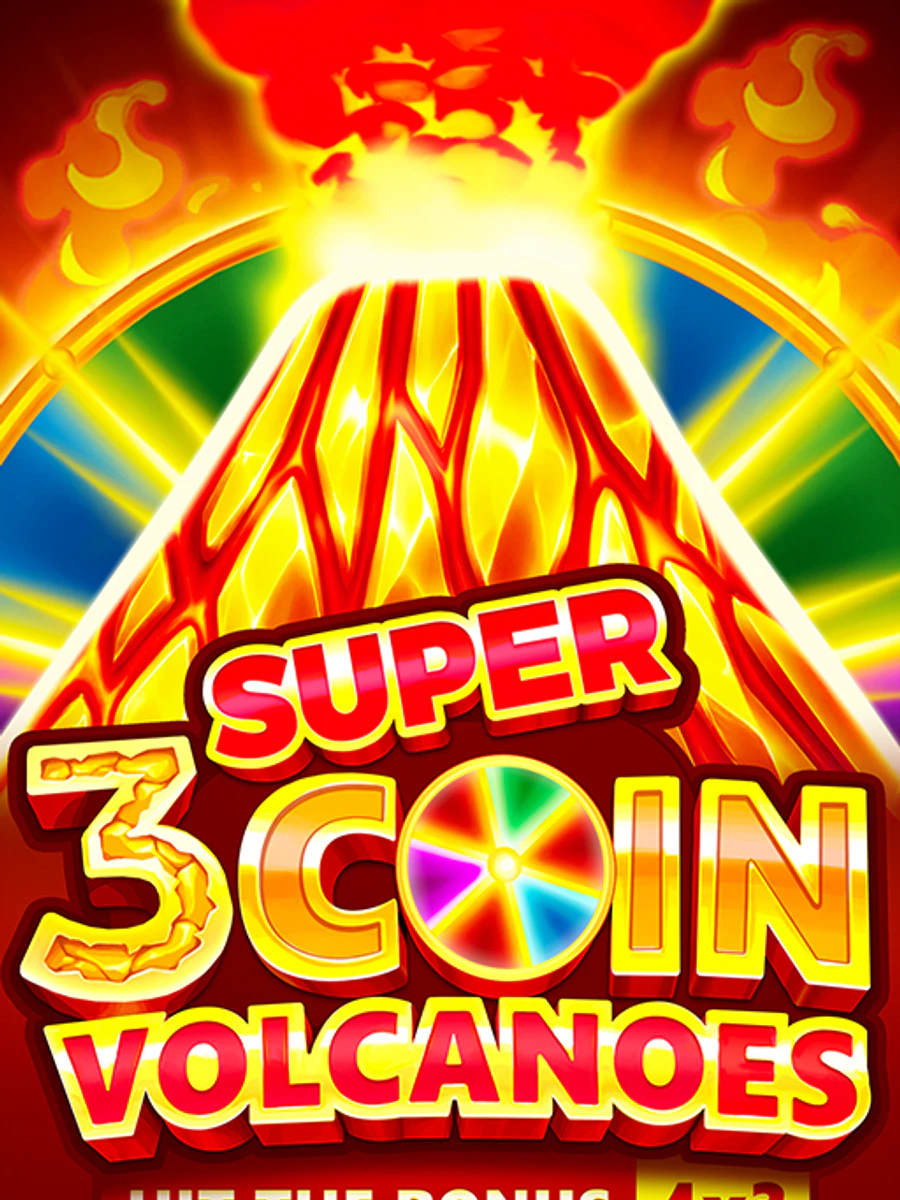 3 Super Coin Volcanoes slot artwork
